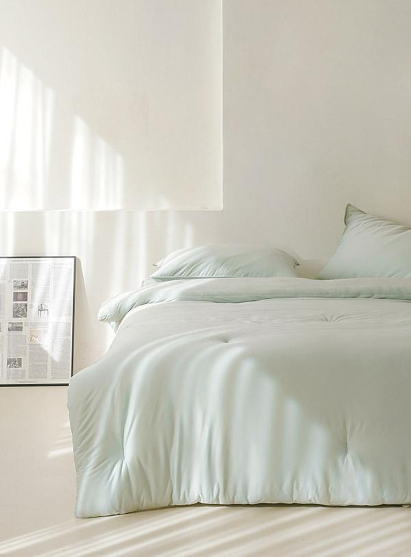 깊은잠몽글 민트 차렵이불 침구세트 (SS/Q)