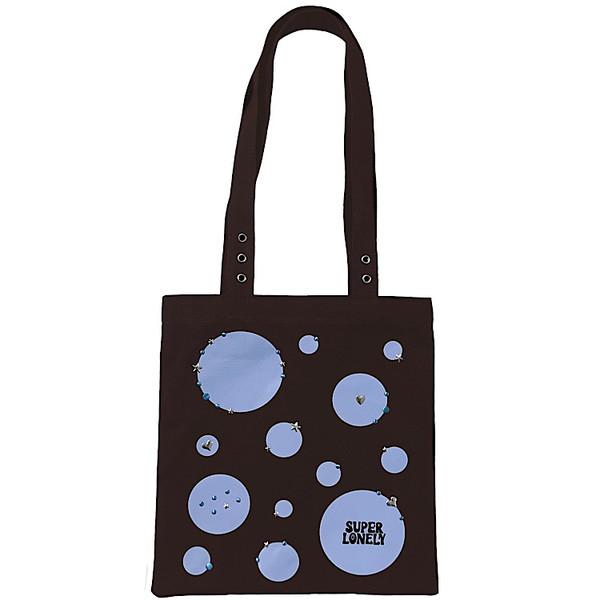 dot gem canvas bag - dark brown