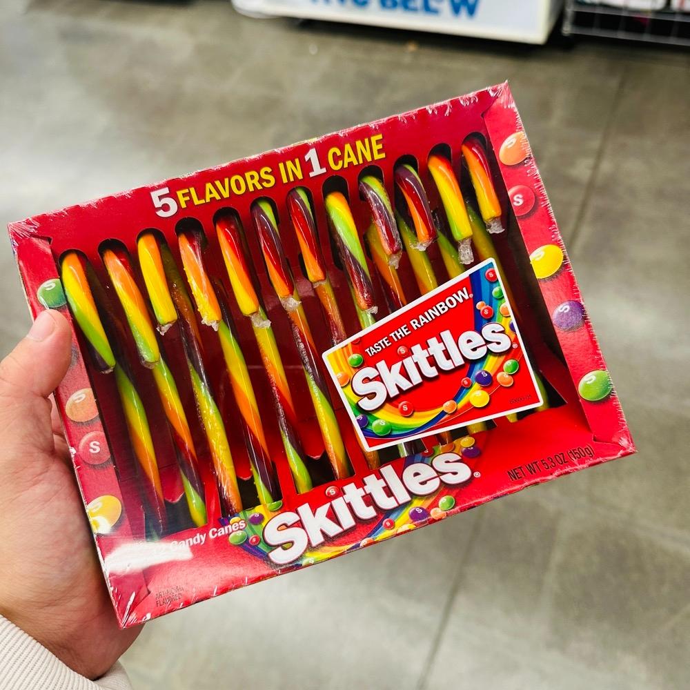 스키틀즈 캔디케인 홀리데이 지팡이 캔디사탕 Candy Cane 12개입 150g