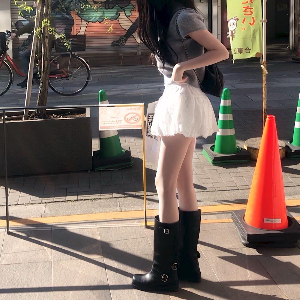 아이레브 [속바지o] 자카드 프릴 스커트