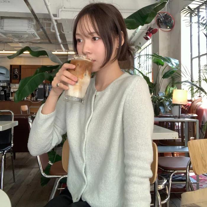 [29cm 단독] Sheer Cardigan - Apple Green (TA575AA02K)