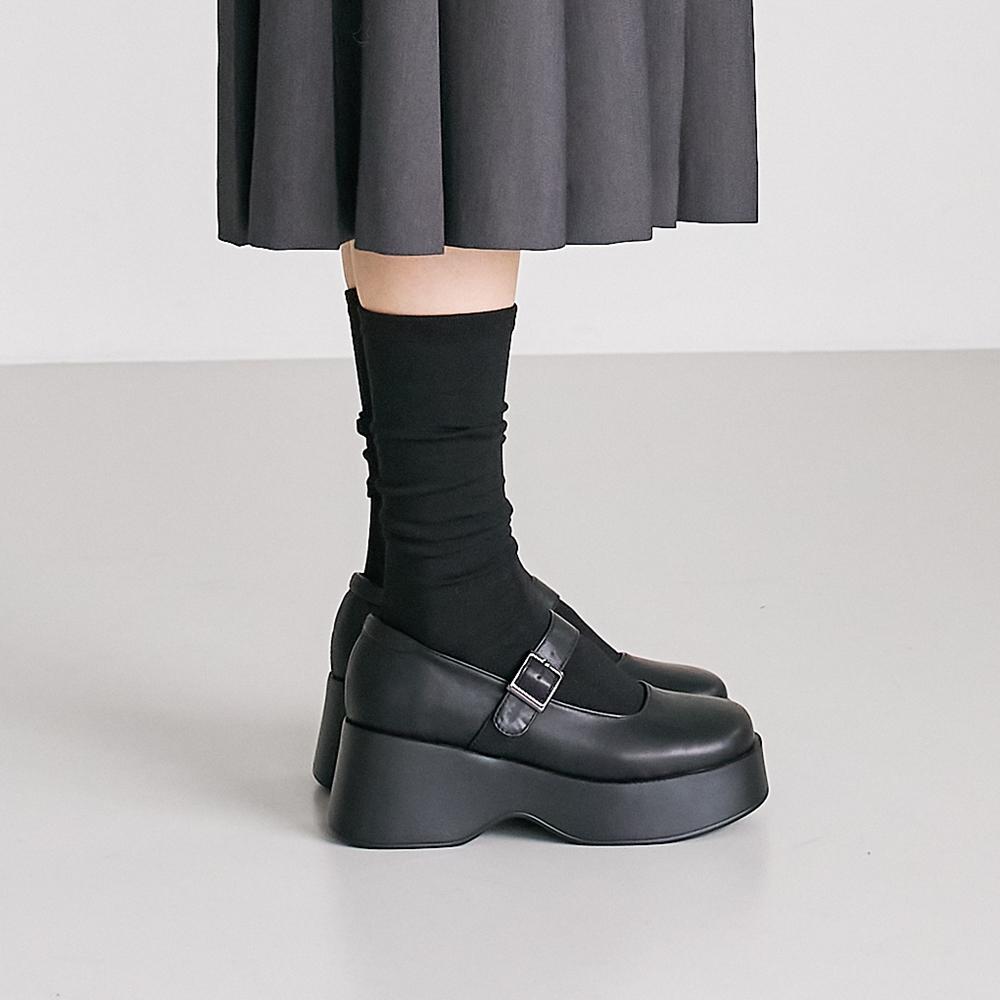 네츄럴플렉스 F23P521 소호 스퀘어 플랫폼 메리제인 플랫슈즈 6CM [BLACK]
