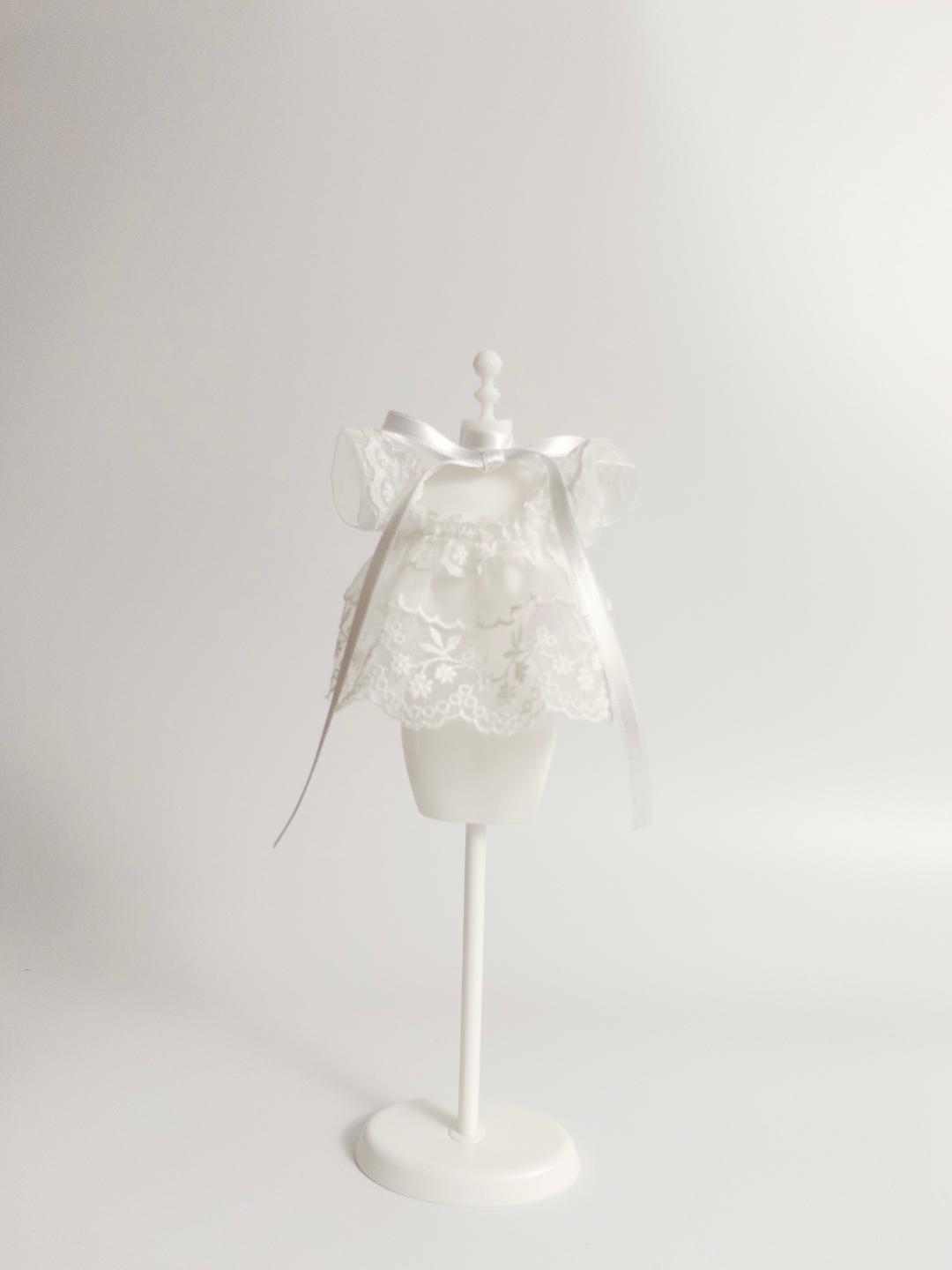 060 Lace frill dress set White − for yukiyas