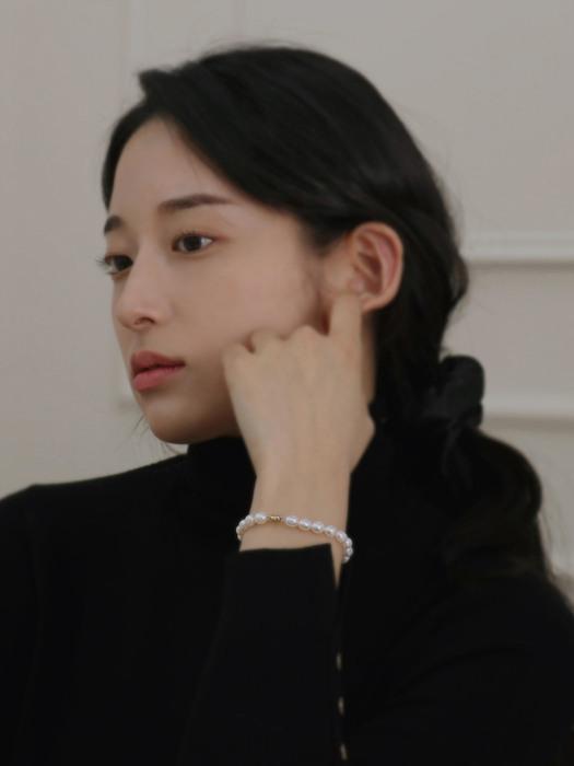 rice pearl bracelet(14K gold-filled magnetic clasp)