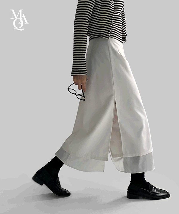 매니크 [MNQ MADE] 리시아 레이어드 롱 스커트