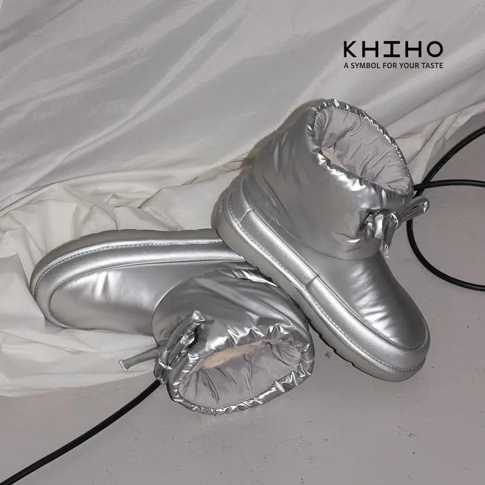 RIBBON PADDING BOOTS / 2 COLORS
