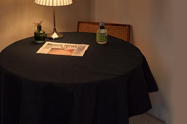 블랭크 블랙 광목 테이블커버 / 식탁보 (2,4,6인)