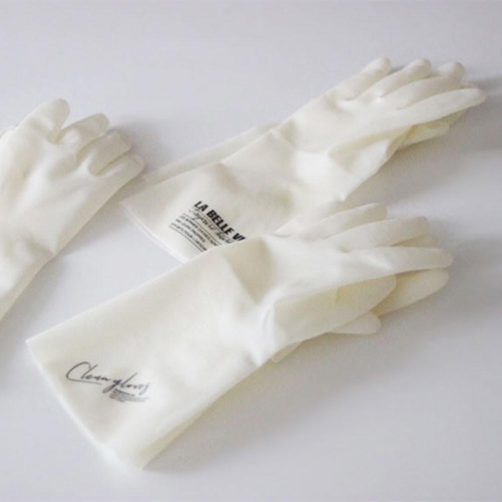 화이트 니트릴 라텍스 실리콘 레터링 설거지 주방 고무장갑