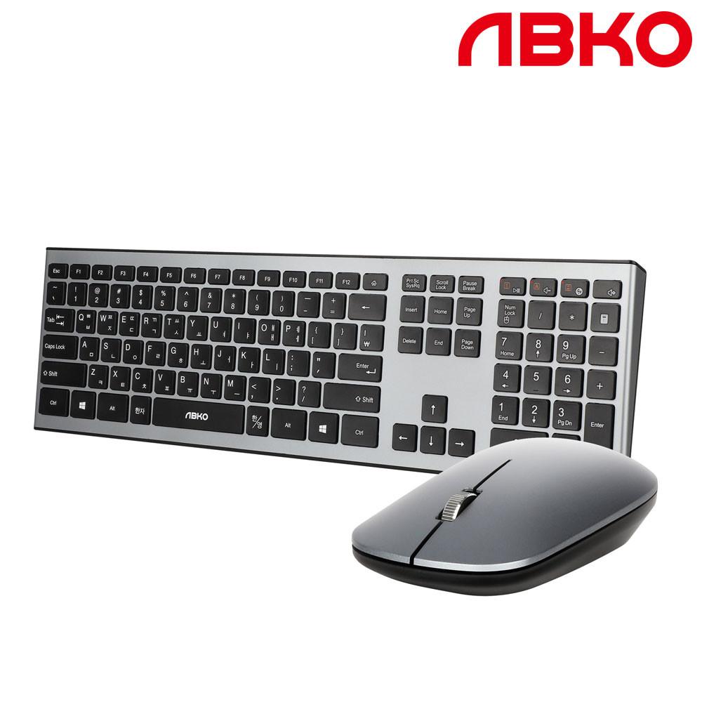 앱코 WKM160 펜타그래프 무선 키보드 마우스 오피스 세트