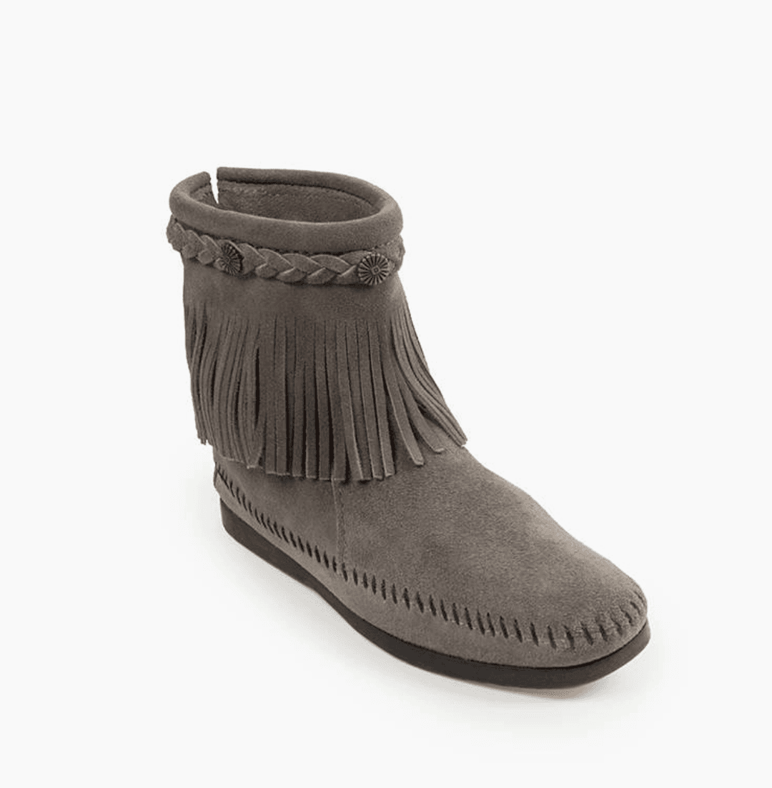 MINNETONKA - High Top Back Zip Boot (Grey)