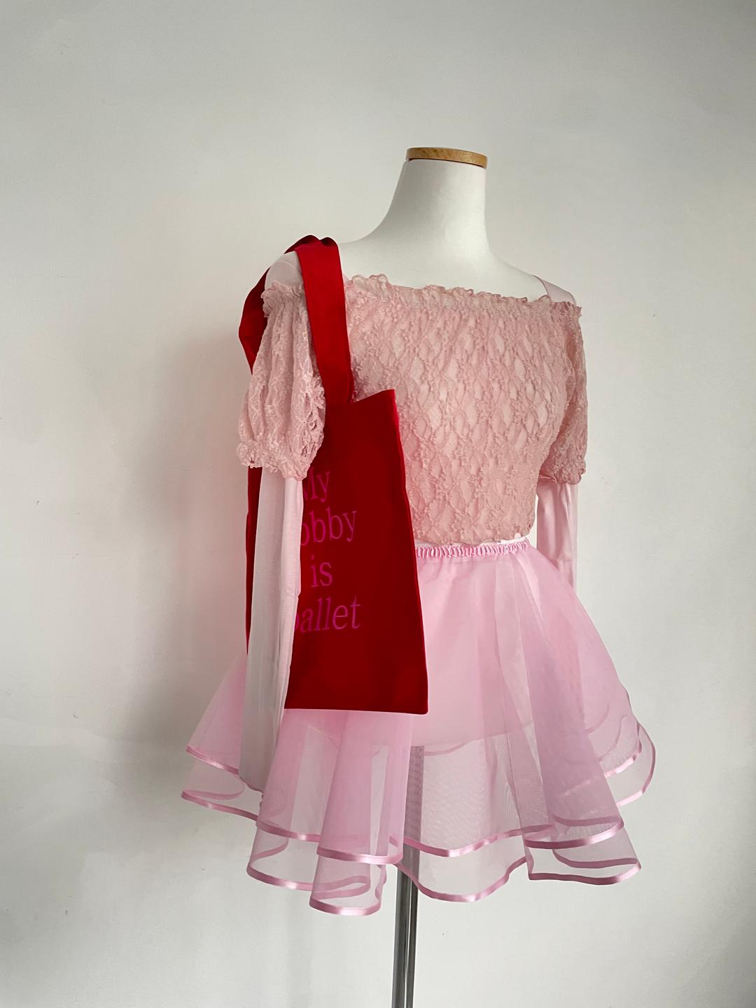 LINE TUTU (PINK) 원단 점 불량