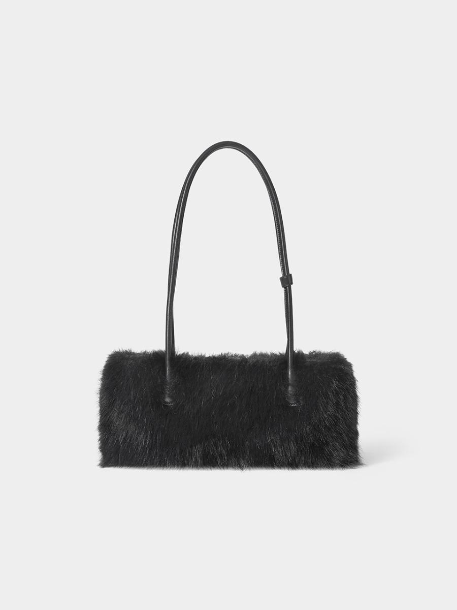 (11.11 예약배송)Clip Tote Bag Small (Black Fur)