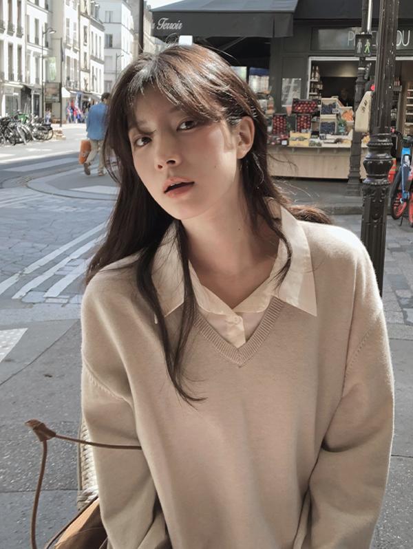 슬로우앤드 [💛레이어드룩] made. 테너 셔츠앤 레이어링 니트 - 4 color