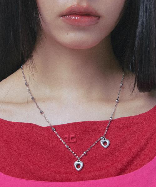 deep love necklace-silver
