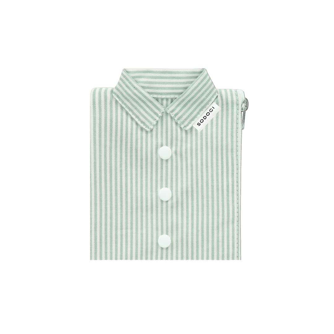 MINT STRIPE SHIRTS POUCH S