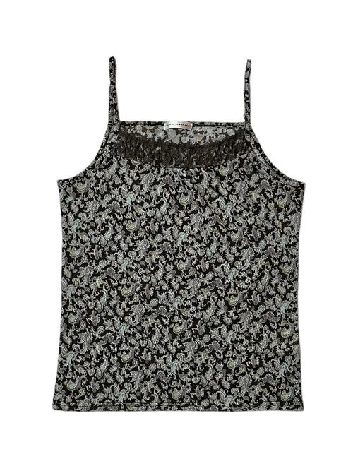 cotton lace detail top