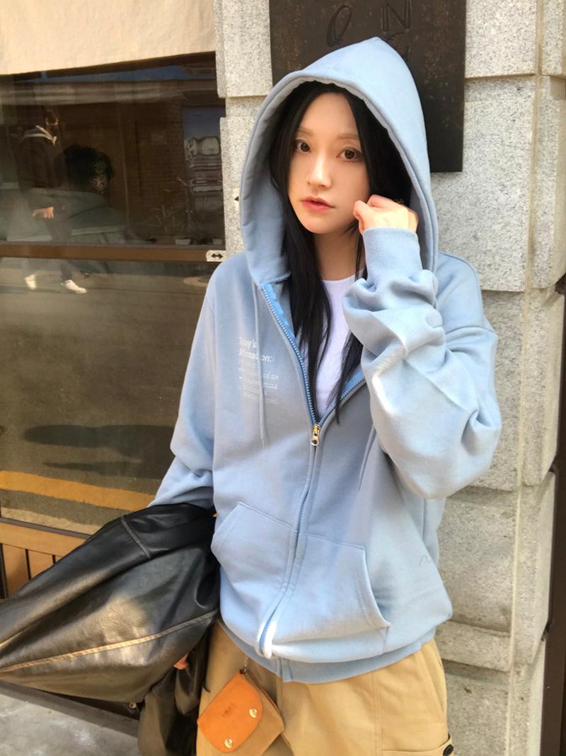 99 LETTERING OVER HOOD ZIP-UP (3color!)