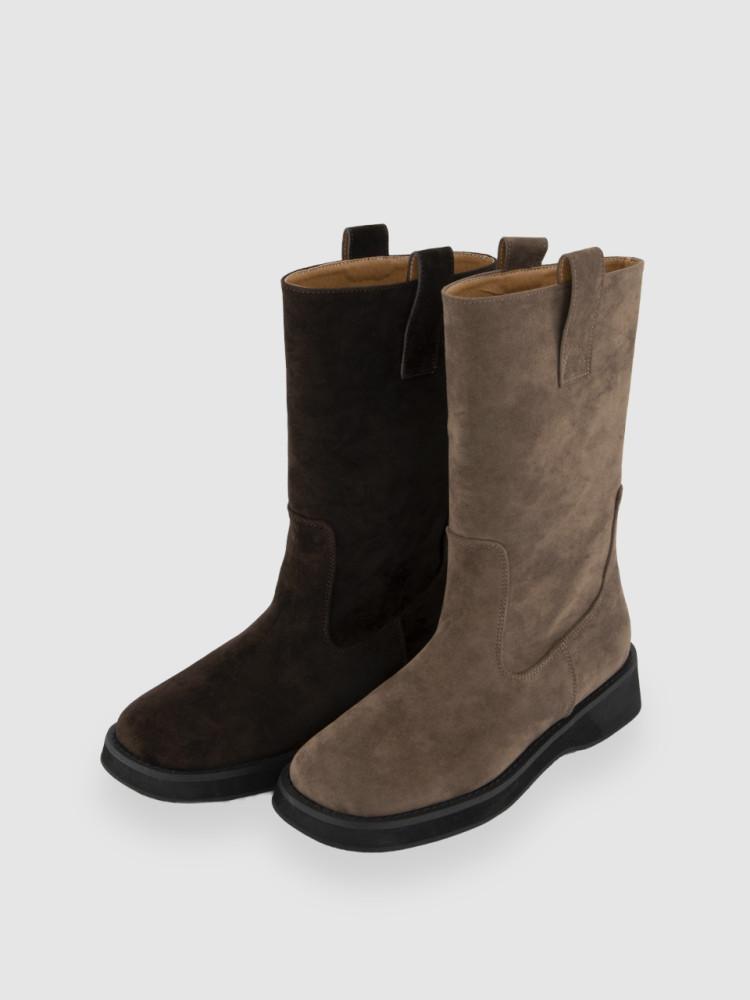 Suede middle boots