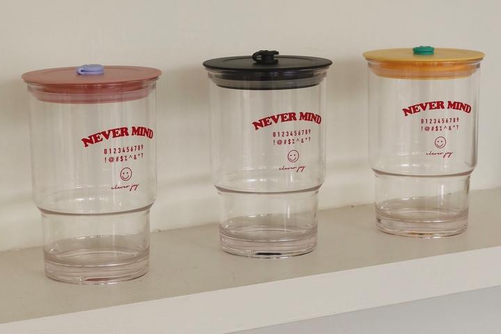 never mind 레터링 리유저블 텀블러 컵