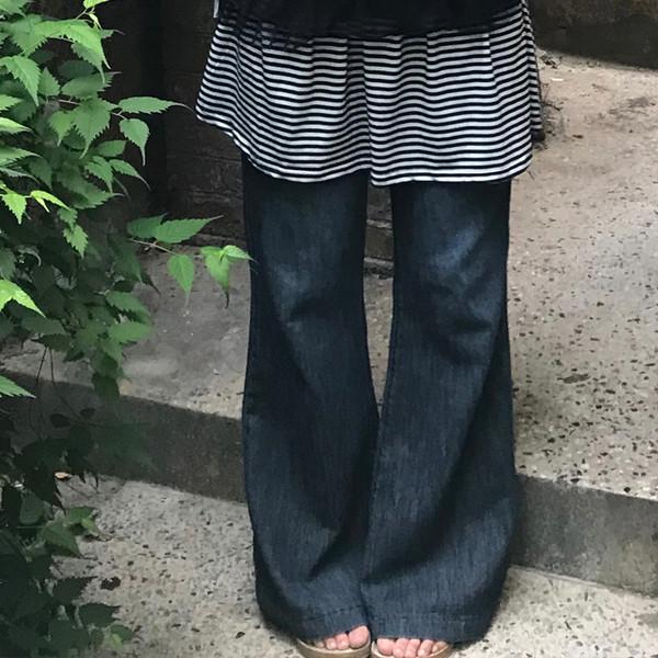 레터 썸머 부츠컷 팬츠 ( letter summer bootscut pants )