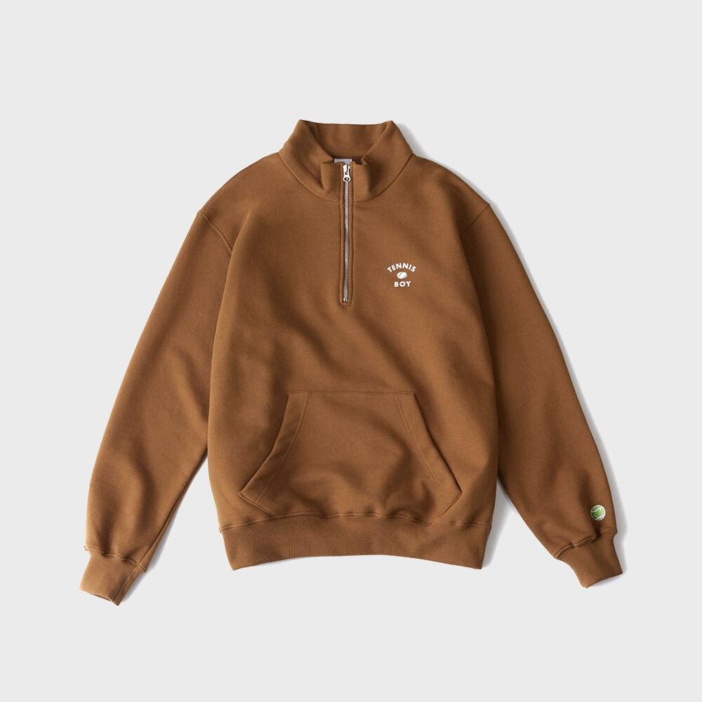 CLASSIC HALF ZIP BROWN