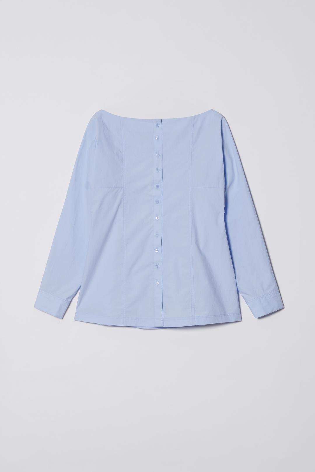 [ 2nd-order]  Renne boat-neck shirt (Light blue)