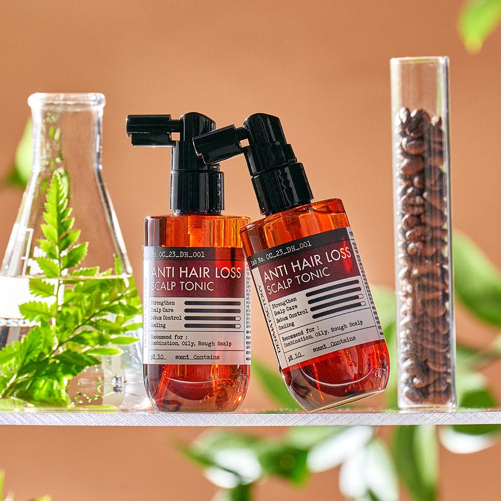 [비건인증] 더마팩토리 안티헤어로스 스칼프 토닉 100ml / 탈모완화 두피쿨링 두피케어 두피영양 두피진정 두피보습 두피각질케어 뽀송두피 건강한두피 맥주효모추출물57%