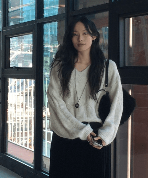 V넥 루즈핏 풀오버 RE KAFV5SS_MIWKAG12QS