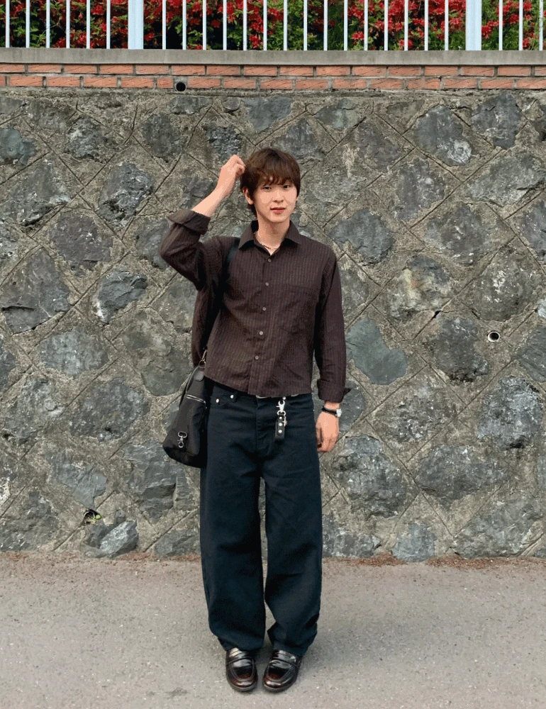 [개인소장] 웨스트 커브드 리벳 코튼팬츠