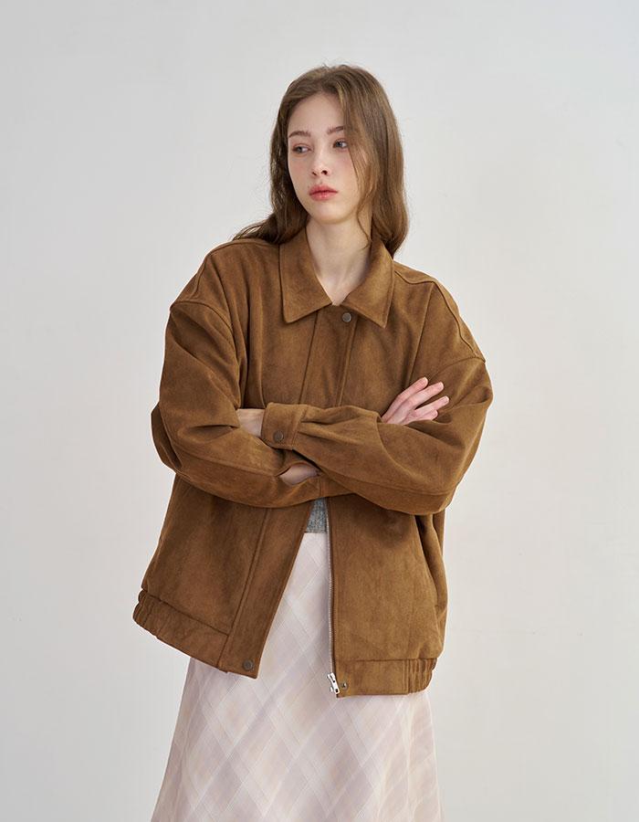 [3rd] Monet suede blouson_brown