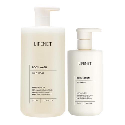 [1+1] 라이프넷 바디케어 세트 ( 바디워시1000ml + 바디로션500ml ) / 향 교차 선택 가능