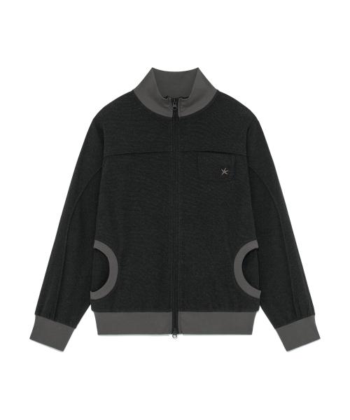 TCM cozy line jersey zip-up (black)