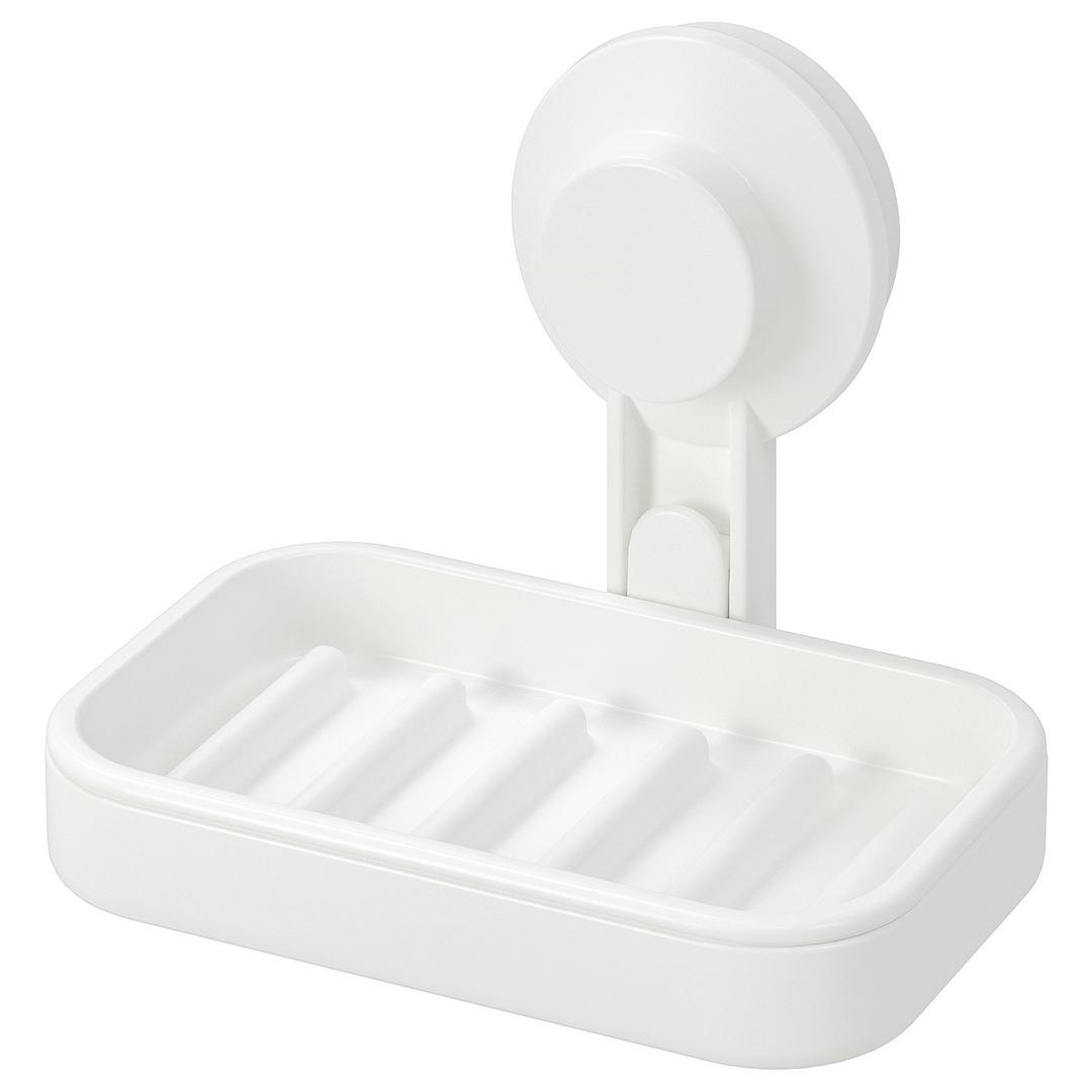 TISKEN Porte-savon à ventouse - blanc