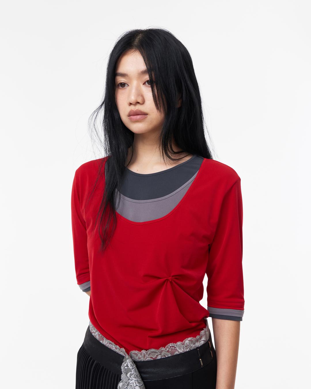 3-LAYERED HALF TOP red