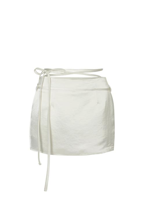 페인오어플레져(PAINORPLEASURE)  JADE MINI SKIRT cream - 사이즈 & 후기 | 무신사