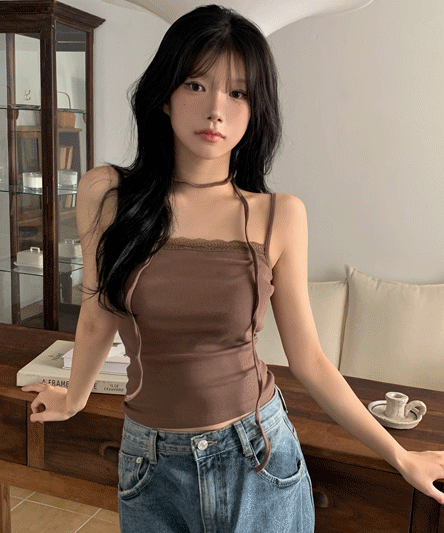 [세트🤎] 퓨어 레이스 스퀘어 슬리브리스-4color
