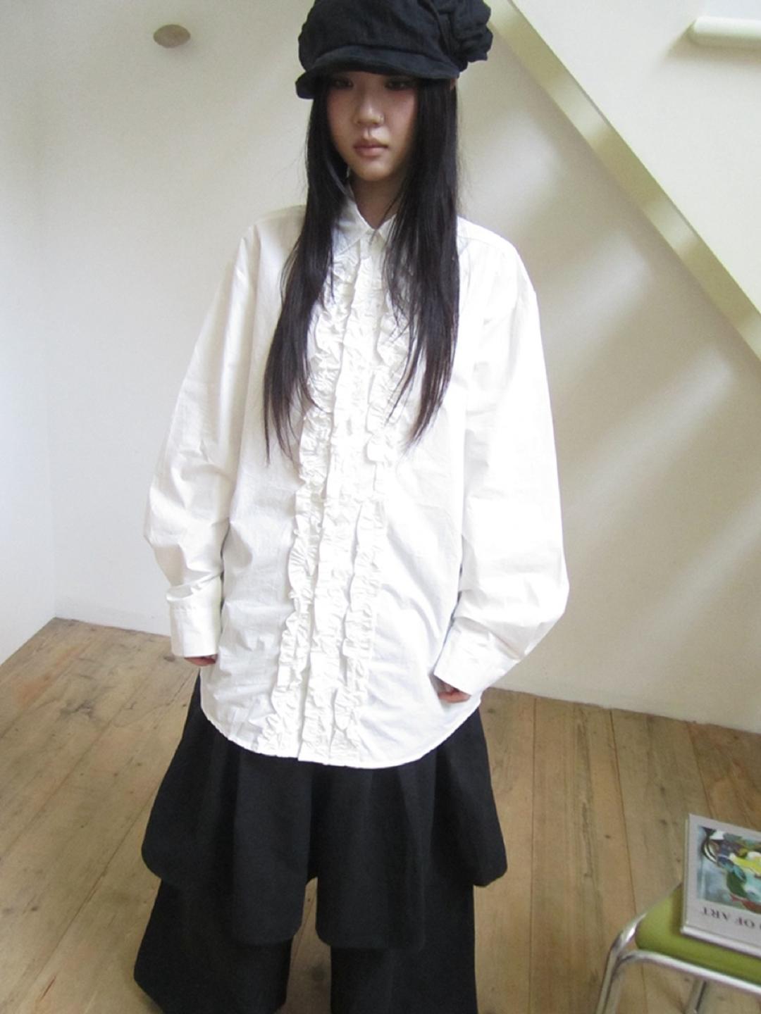 ang:project Kuroshiro Frill Blouse (2color)