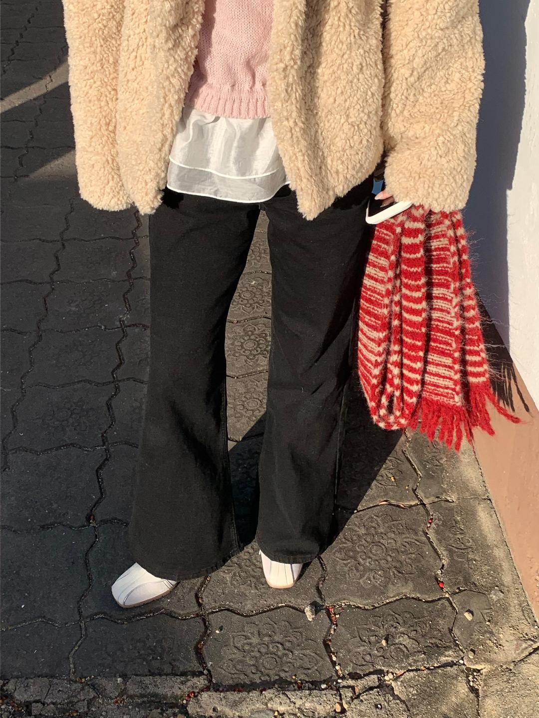 로코 부츠컷 기모 바지