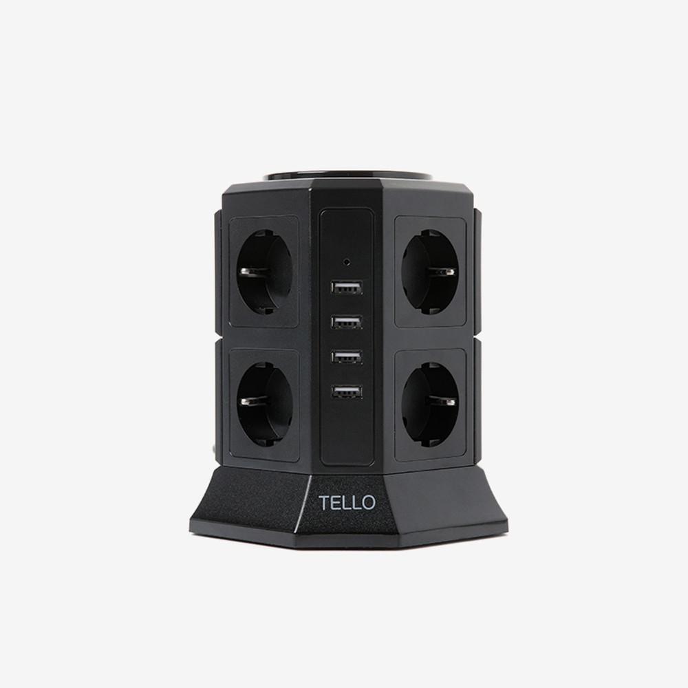 텔로 고용량 usb 타워 멀티탭 캠핑 디자인 12구