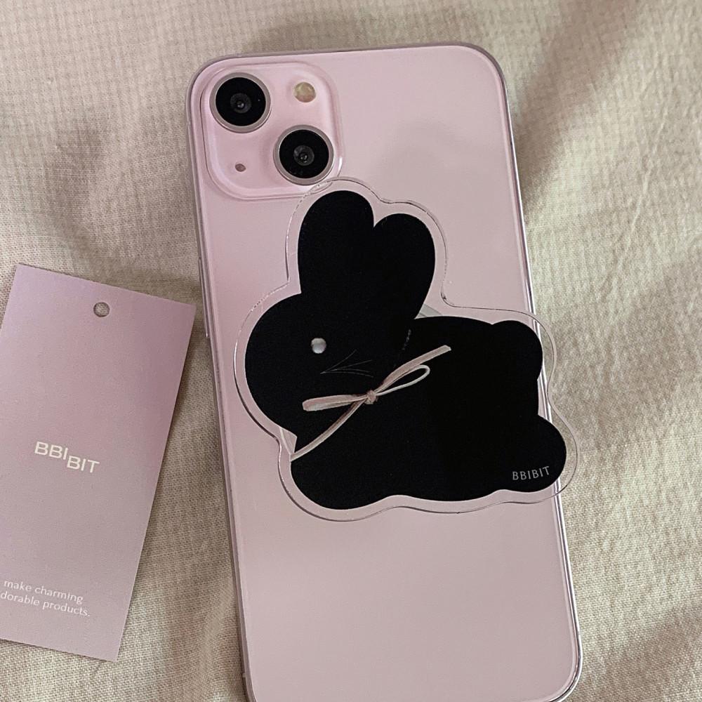 Cotton bunny popo black 솜토끼 버니포포톡 블랙