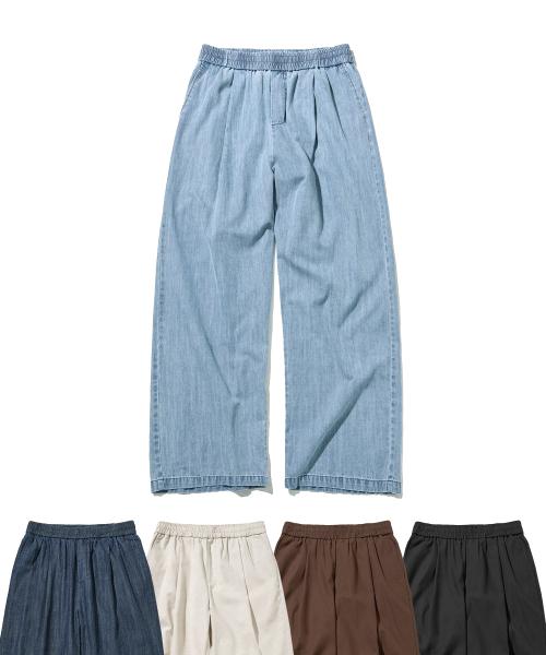올 데이 린넨 라이크 밴딩 팬츠-5Color