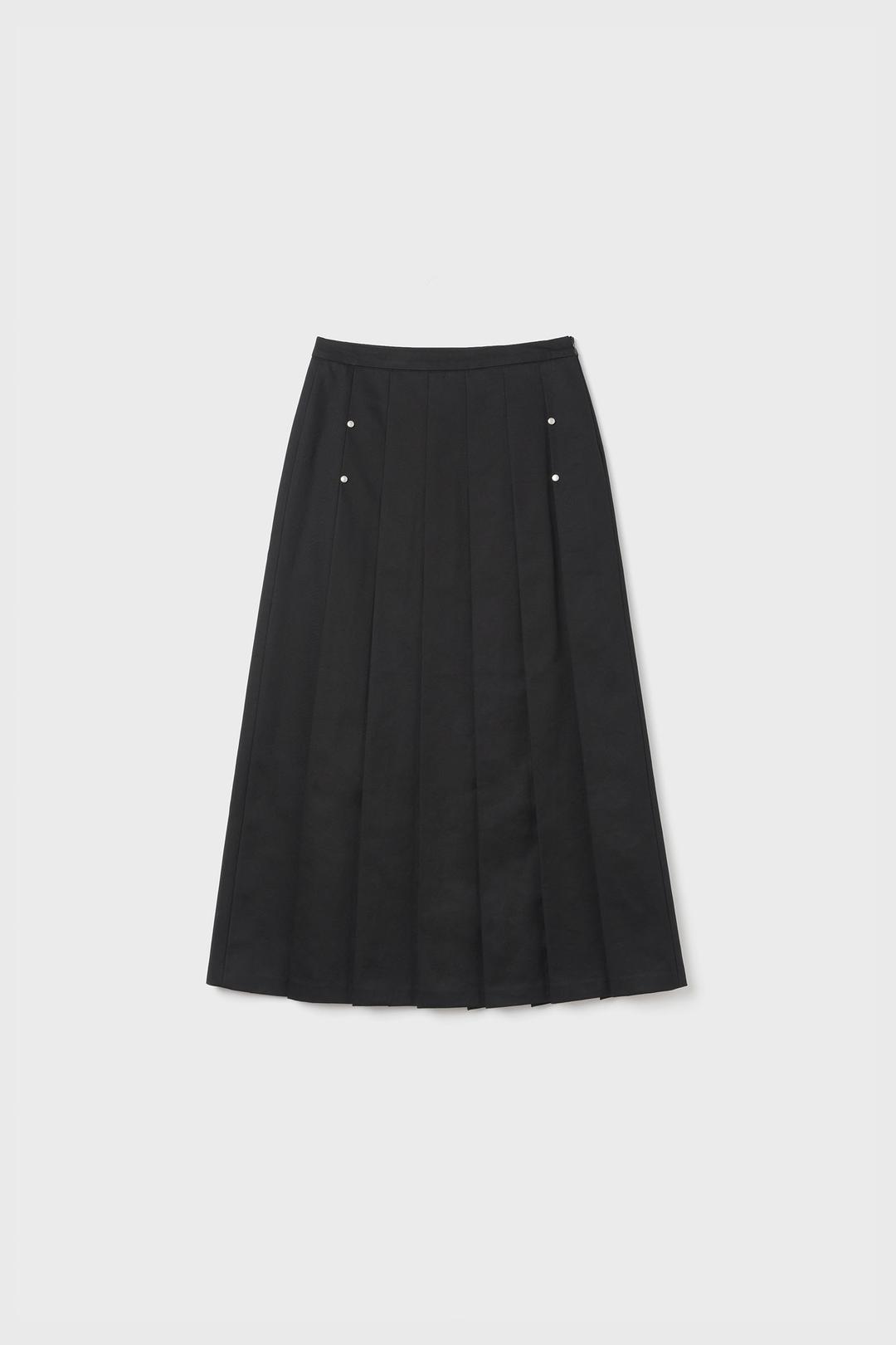 MAXI PLEATS SKIRT (BLACK)
