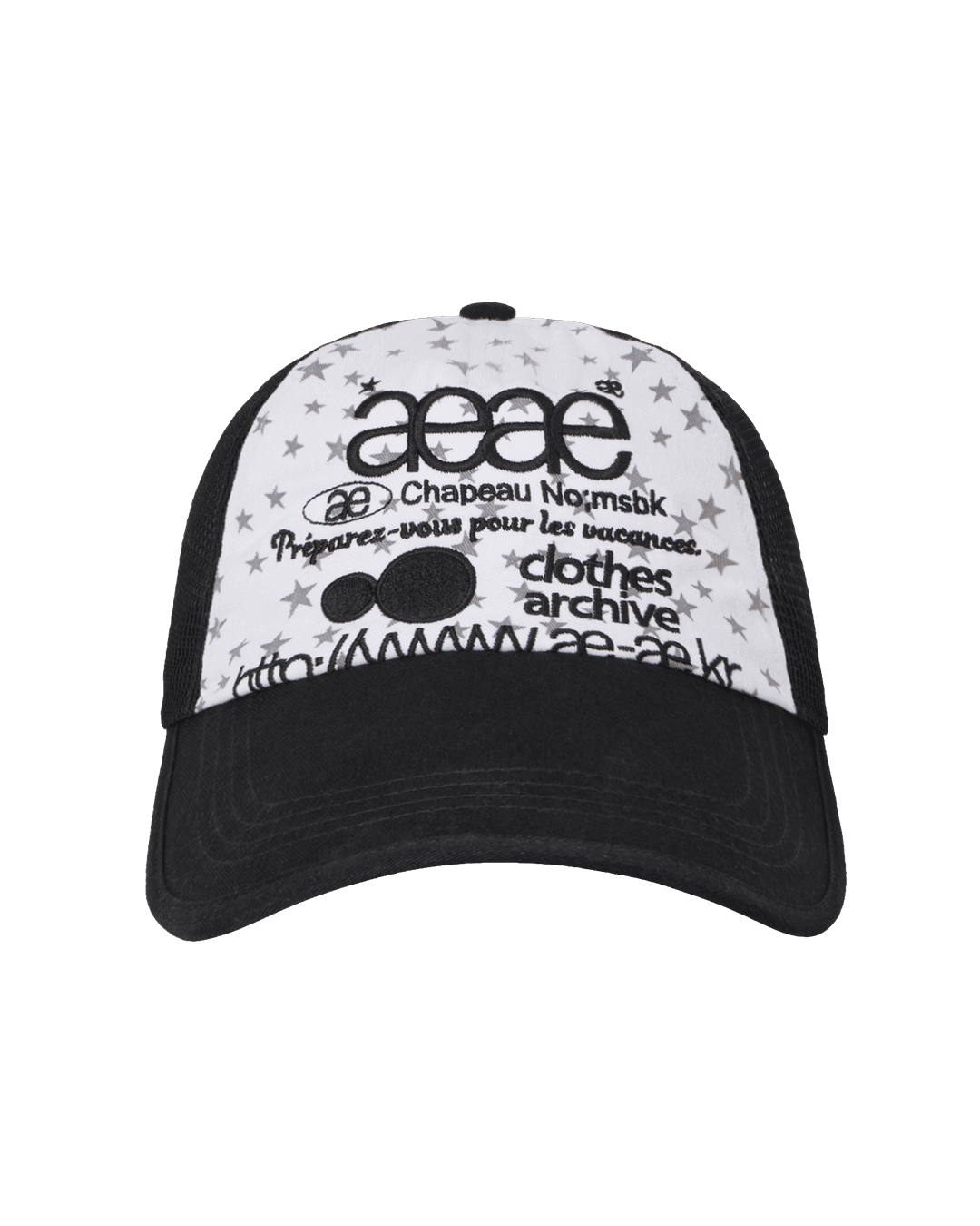 [5/16 예약발송] WEB LOGO STAR MESH CAP [BLACK]