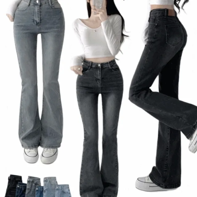 [인생핏🖤/기장선택/~XL] 모먼트 빈티지 스톤 워싱 하이웨스트 부츠컷 스판 데님 팬츠 키작녀 키큰녀 빅사이즈 청바지