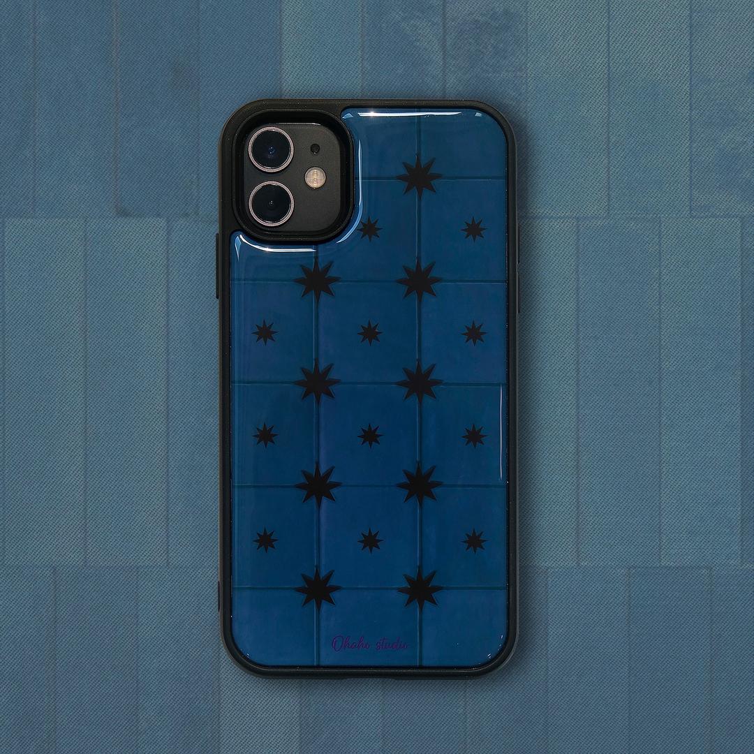 Vintage Blue Phone case (에폭시 범퍼)