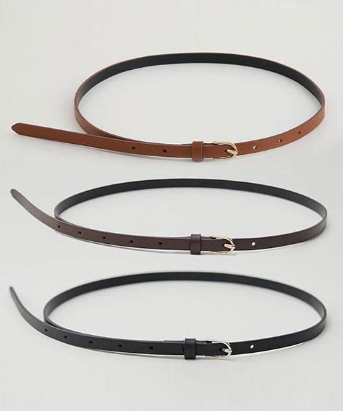[선물옵션] 10mm cowhide belt - [dark brown/black]