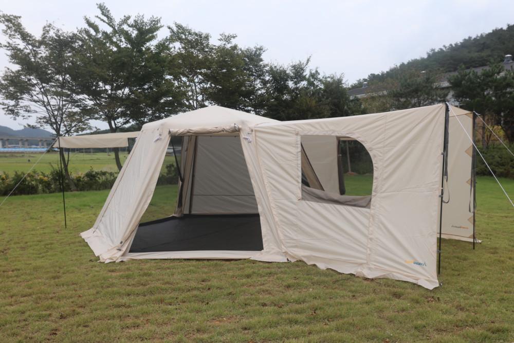 오헥스 오토헥사스크린 에어텐트전실용 도킹쉘터 자동 육각 쉘터