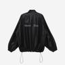 (W) Matin Kim Logo Coating Jumper Black