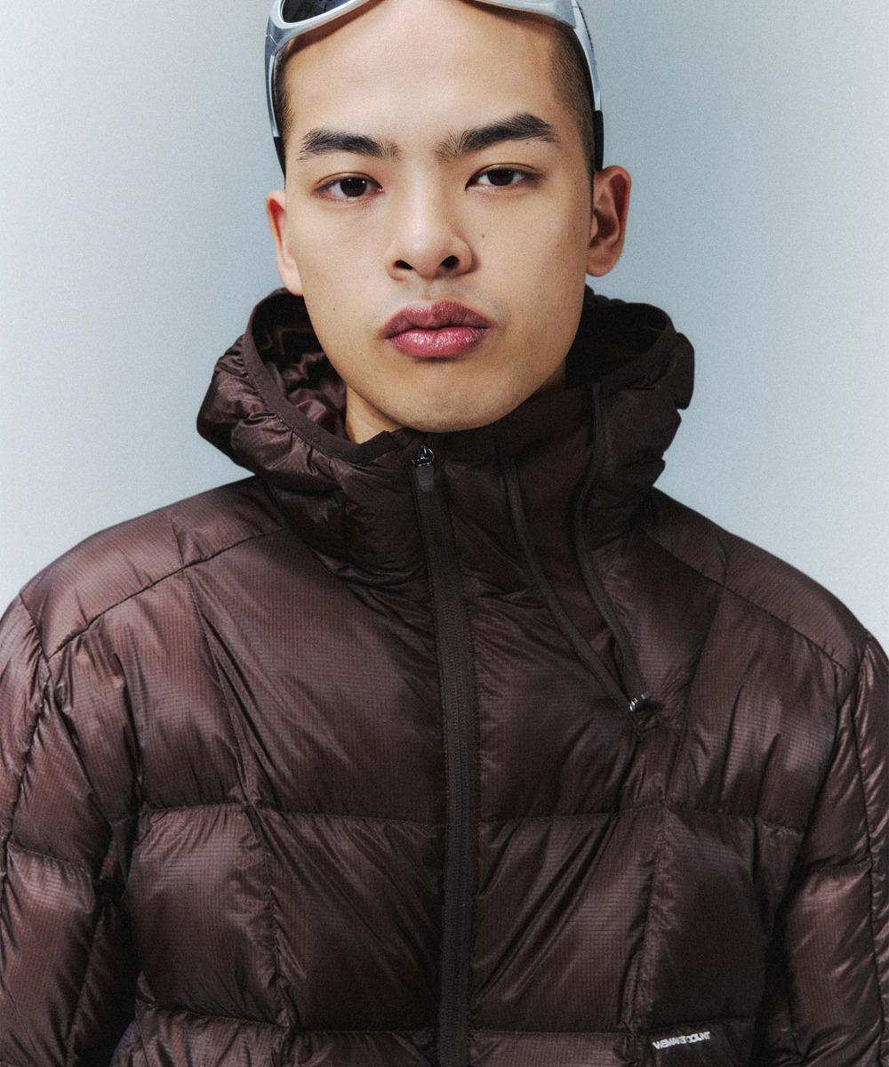 스퀘어 퀼팅 다운 자켓_BROWN