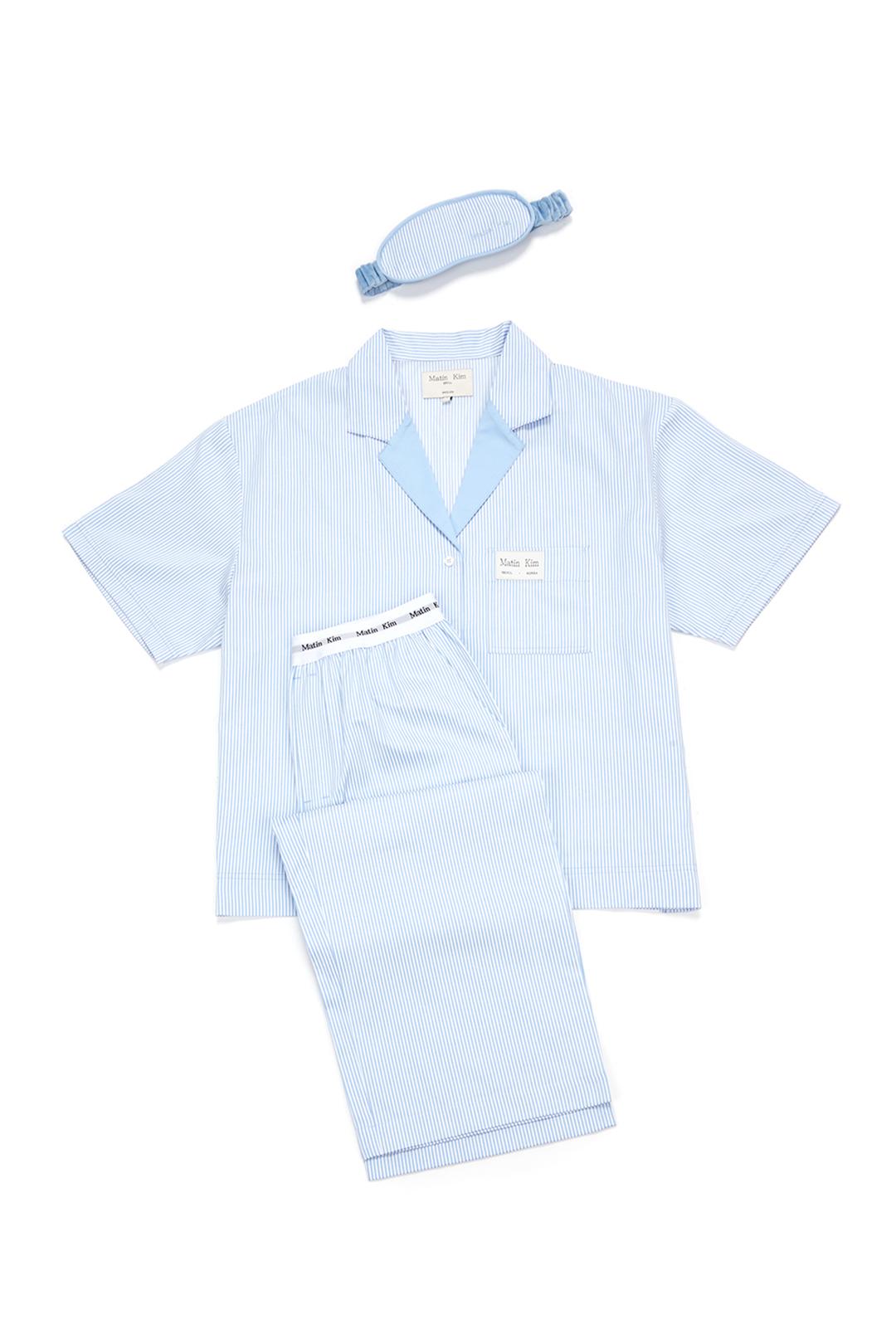 COMFORT PAJAMA STRIPE PANTS SET IN SKY